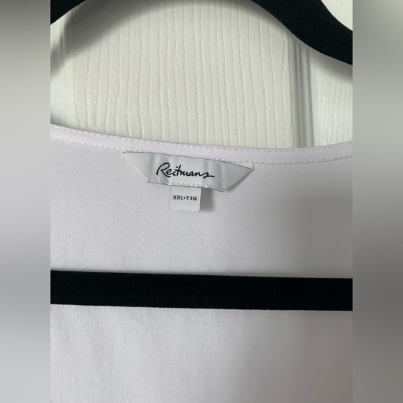 White Blouse. 3/4 sleeve. Ruffled Sleeves. - Picture 2 of 3